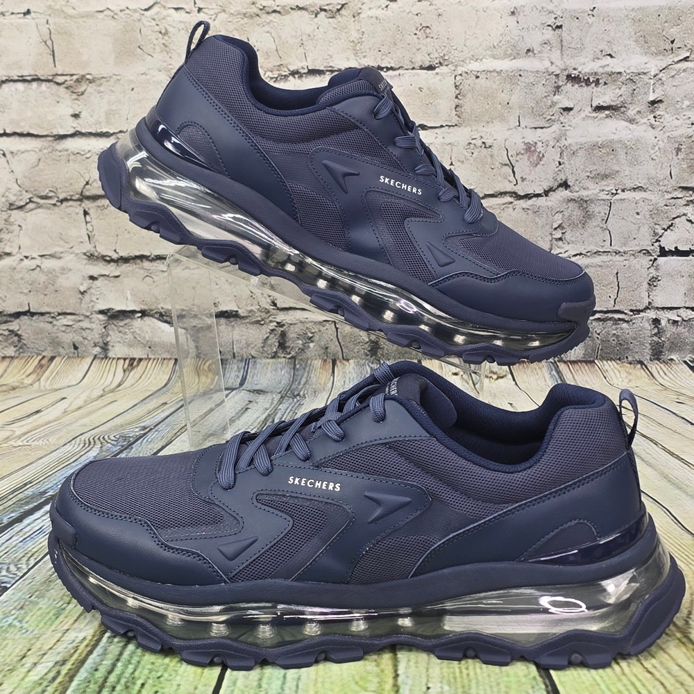Skechers Street Uno Chaos Sneakers Mens 15 Navy Blue Memory Foam Chunky 183290 - Picture 2 of 9